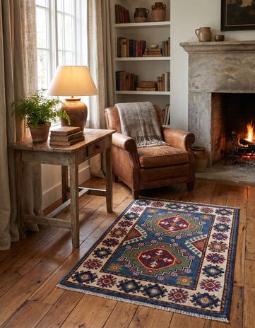 2' x 3' 1 Hand Knotted Kazak Rug