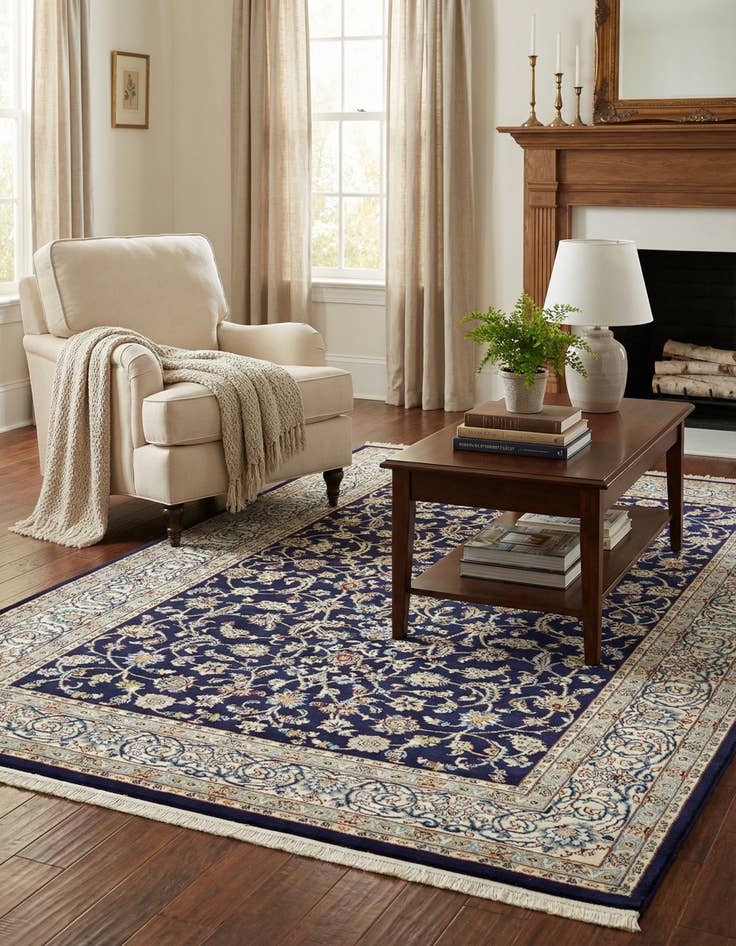 Detail image of 5' 3 x 8' Nain Design Rug