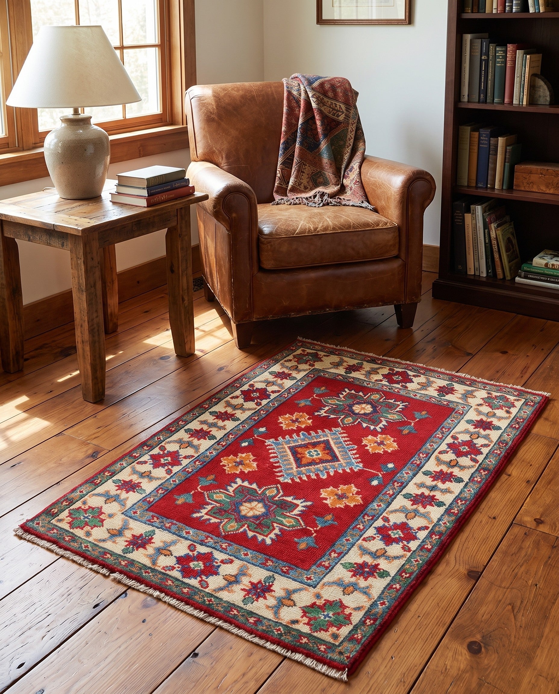 2' x 3' Hand Knotted Kazak Rug