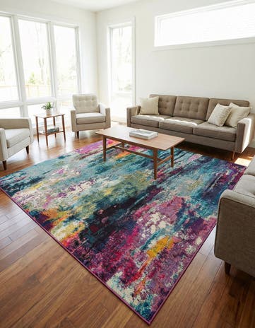 7' 10 x 7' 10 Washable Spectrum Square Rug