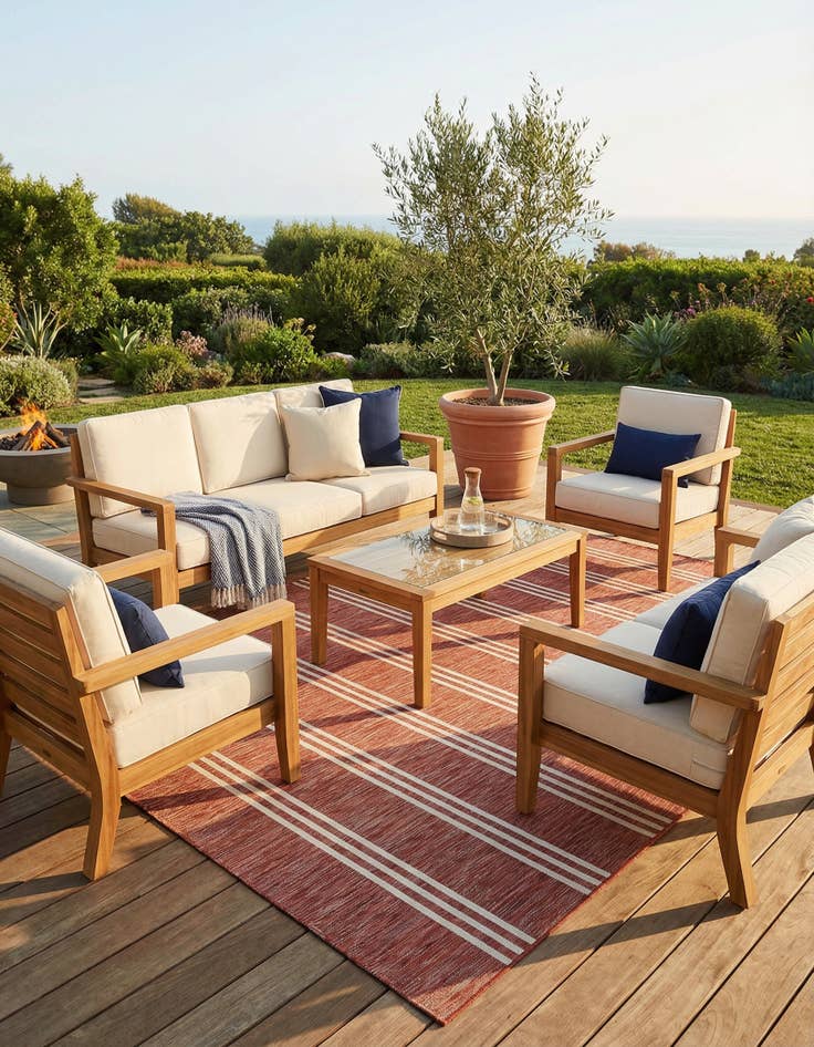 Detail image of 7' 10 x 10'  Washable Jill Zarin Anguilla Indoor / Outdoor Rug