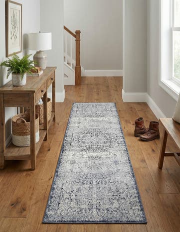 Dark Blue Eliza Runner Rug