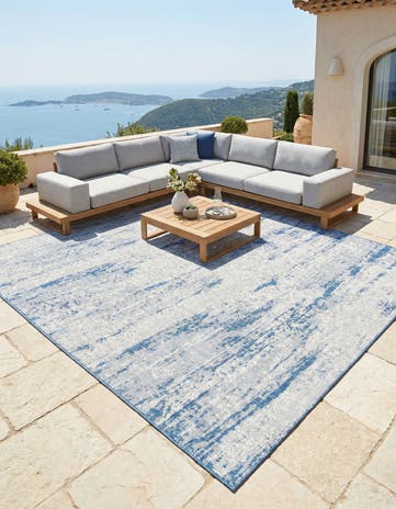 10' x 10' Easy-Clean Modern Indoor / Outdoor Square Rug