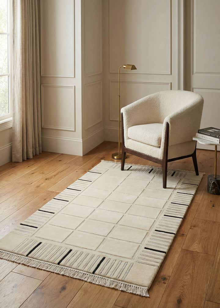 3' x 4' 11 Hand Knotted Darya Wool Rug