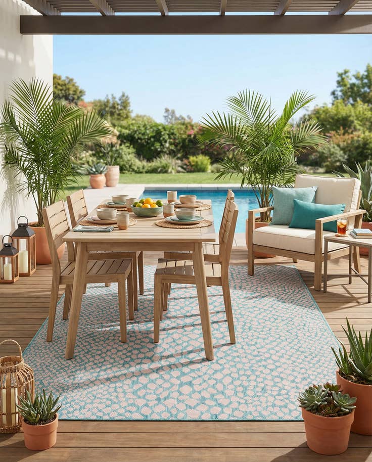 Detail image of 5' 3 x 8' Easy-Clean Jill Zarin Cape Town Indoor / Outdoor Rug