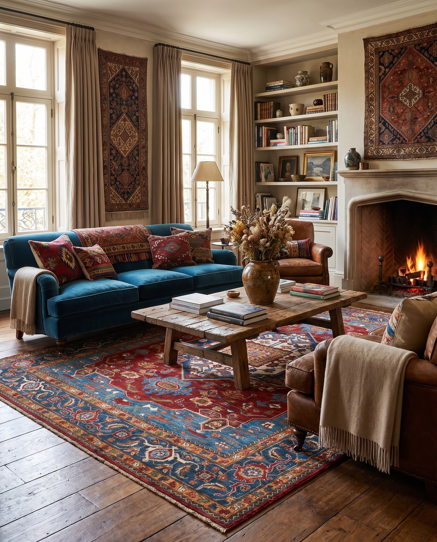 7' 10 x 10' 1 Hand Knotted Heriz Rug