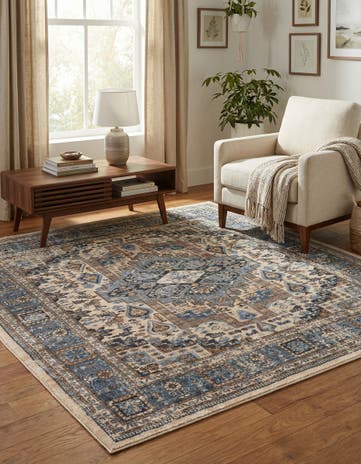 Tan Medina Square Rug