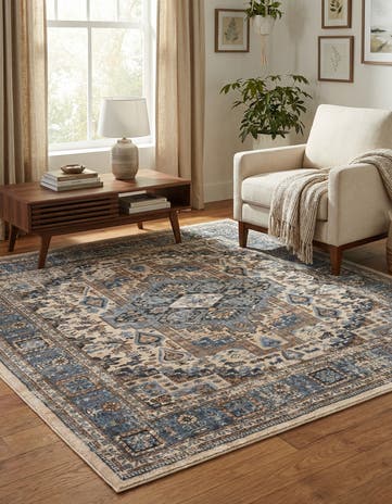 Tan Medina Square Rug