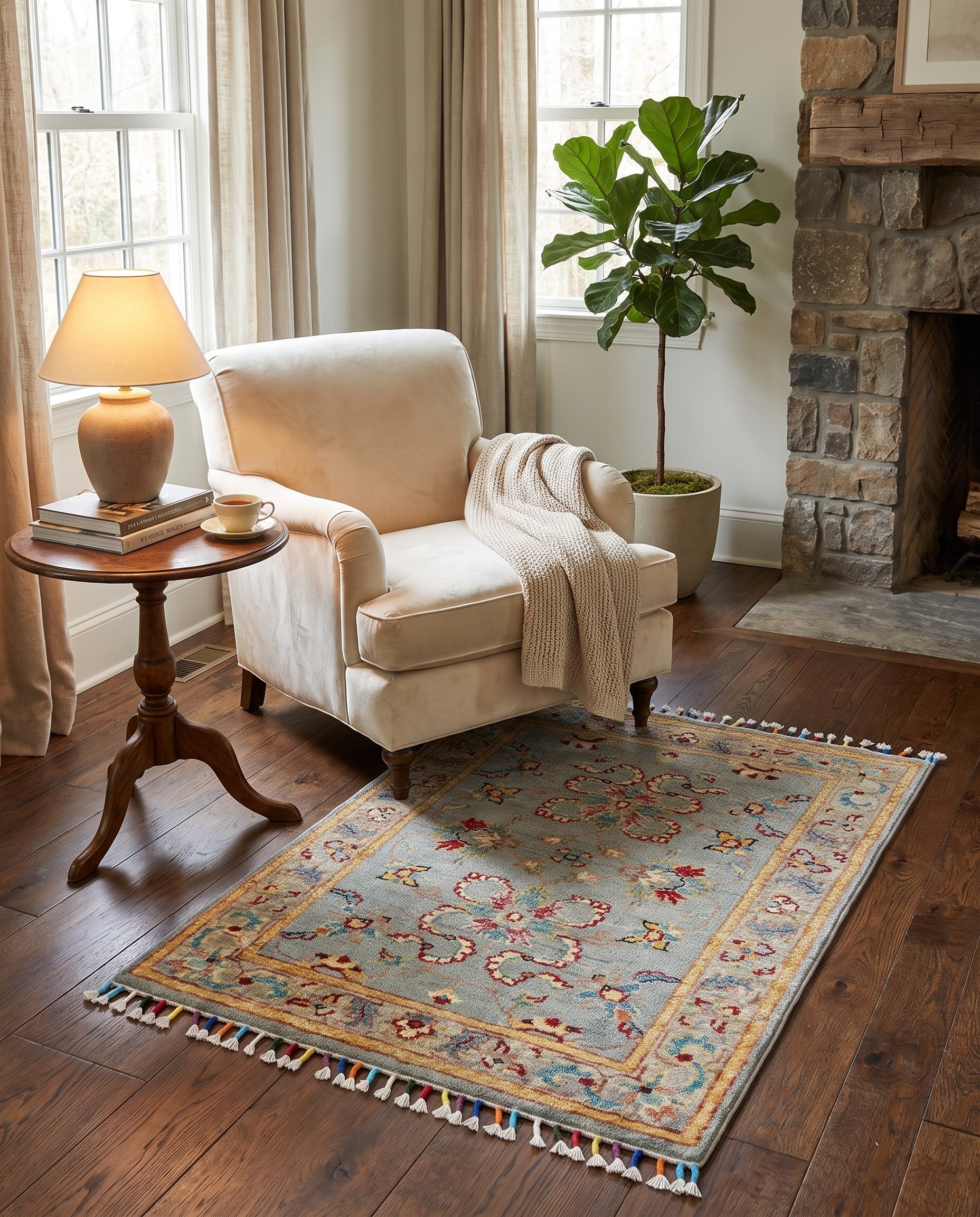 2' x 2' 11 Hand Knotted Modern Ziegler Rug