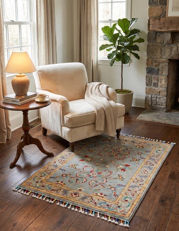2' x 2' 11 Hand Knotted Modern Ziegler Rug