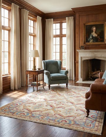 5' 1 x 6' 10 Hand Knotted Ziegler Rug