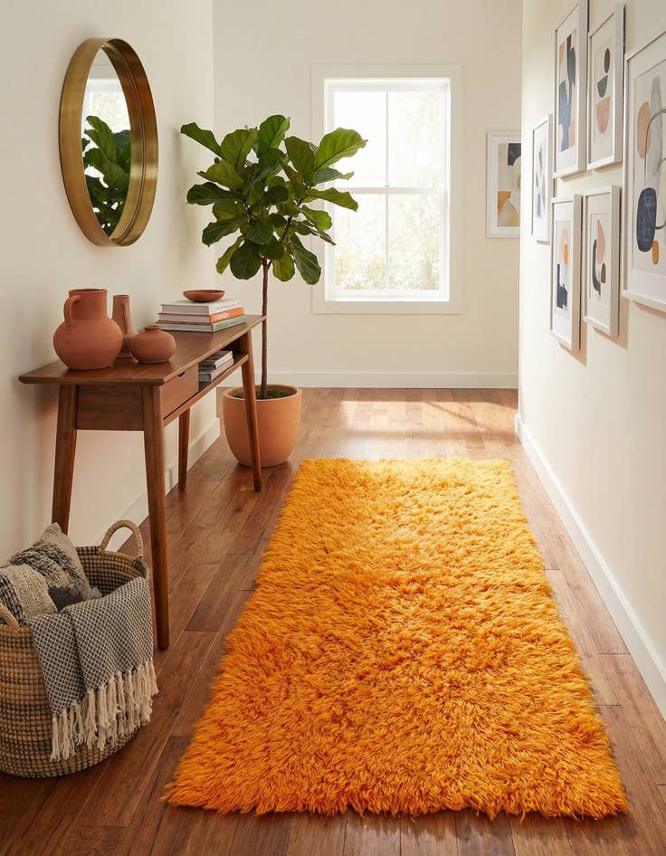 Detail image of 3' 3 x 6' 8 Hand Knotted Moroccan Wool Runner Rug