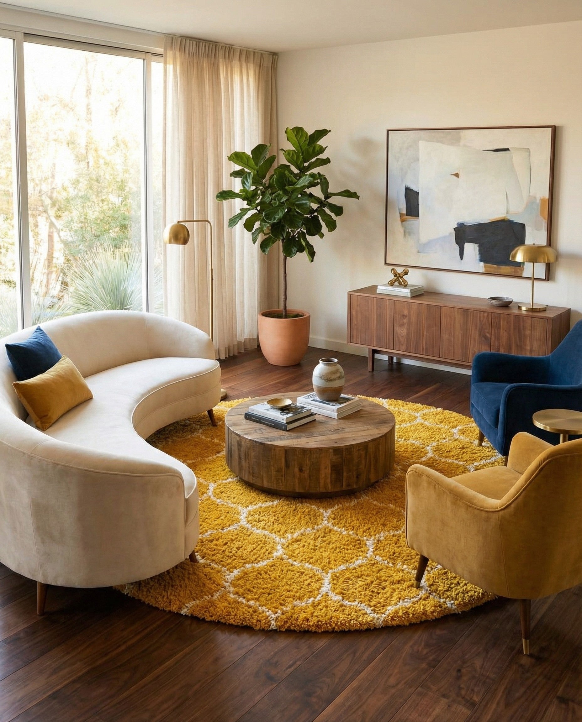 10' x 10' Trellis Shag Round Rug