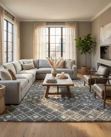  10' x 13' Moroccan Trellis Shag Rug