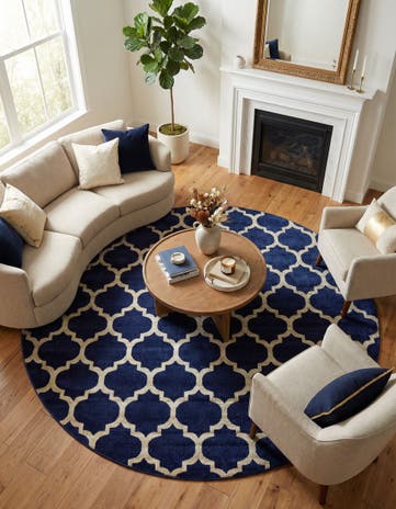 10' x 10' Lattice Round Rug