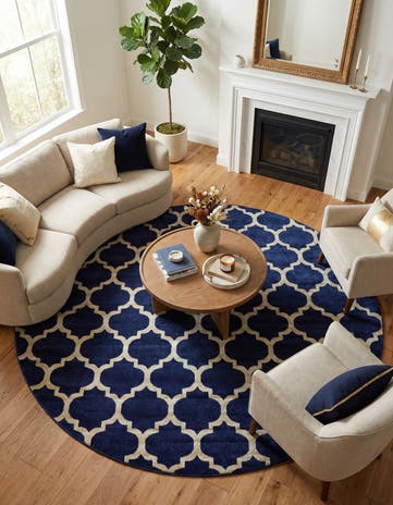 10' x 10' Lattice Round Rug