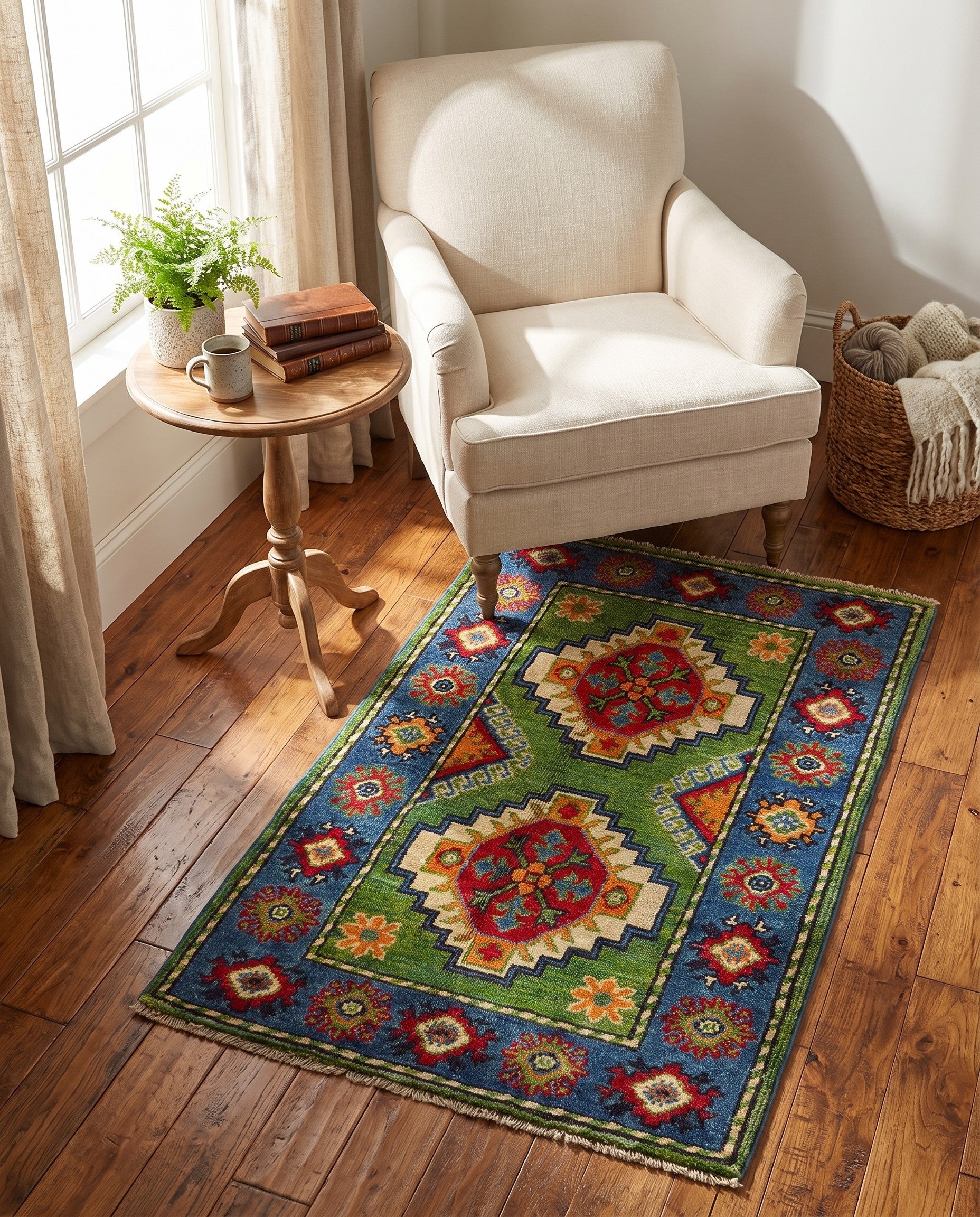 2' x 3' 3 Hand Knotted Kazak Rug