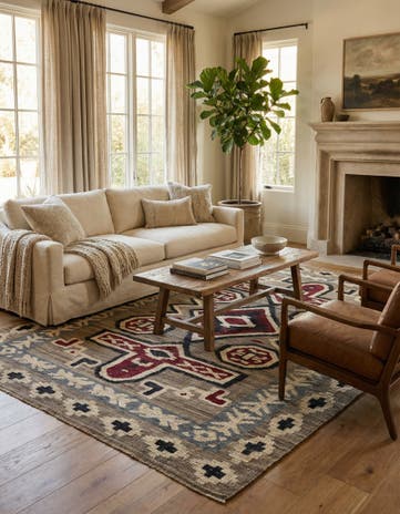 8' x 10' 10 Hand Knotted Darya Wool Rug
