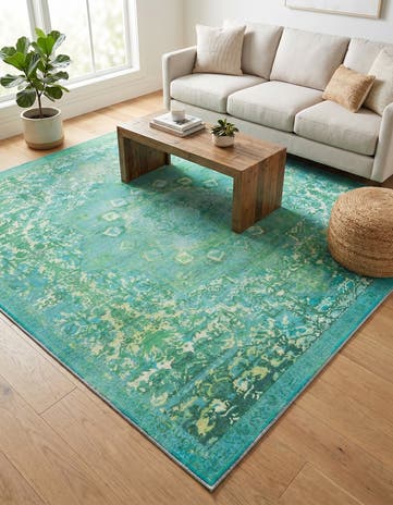 7' 10 x 7' 10 Washable Renaissance Square Rug