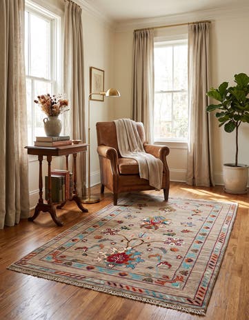 2' 9 x 4' 2 Hand Knotted Ariana Ziegler Rug