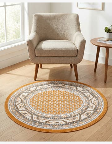 Orange SoHo Round Rug