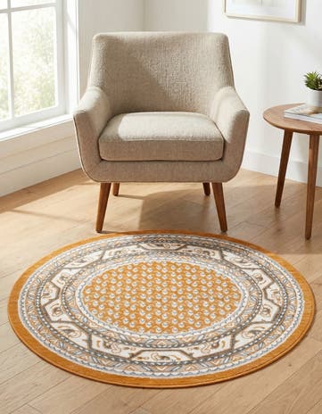 Orange SoHo Round Rug