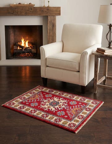 2' x 2' 9 Hand Knotted Kazak Rug