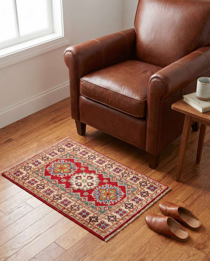 2' x 2' 11 Hand Knotted Kazak Rug
