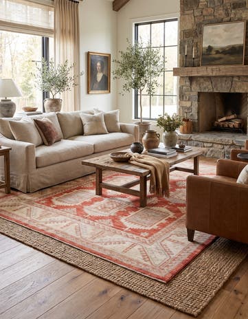 4' 8 x 7' 1 Hand Knotted Ziegler Rug