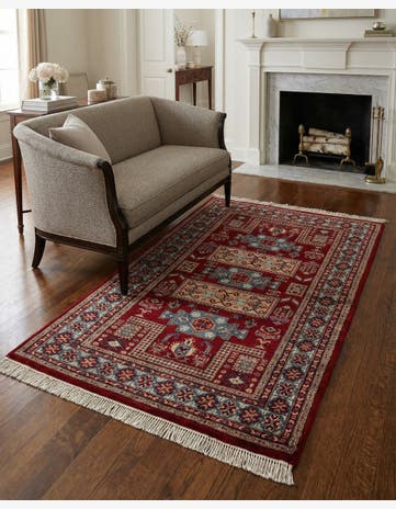 4' 1 x 6' 4 Hand Knotted Kazak Oriental Wool Rug