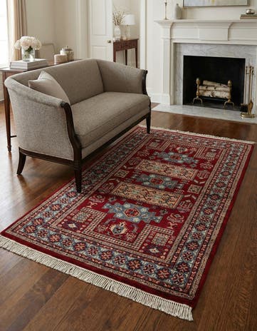 4' 1 x 6' 4 Hand Knotted Kazak Oriental Wool Rug