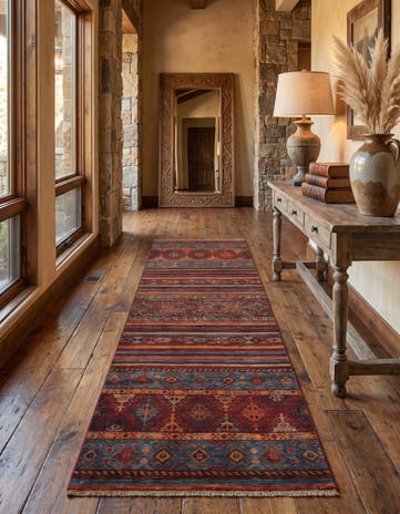2' 8 x 8' 7 Hand Knotted Kazak Runner Rug
