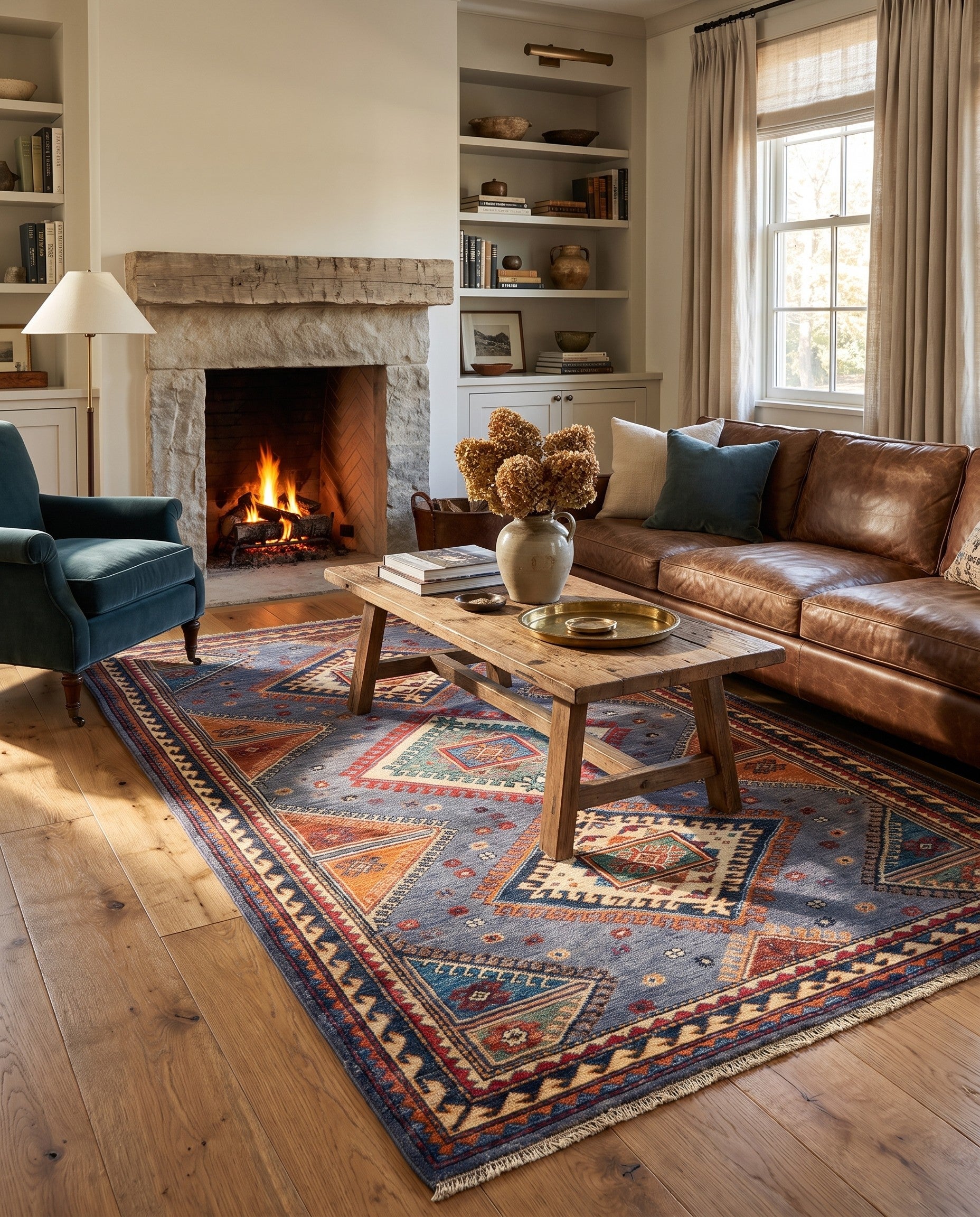 4' 3 x 6' 2 Hand Knotted Kazak Rug