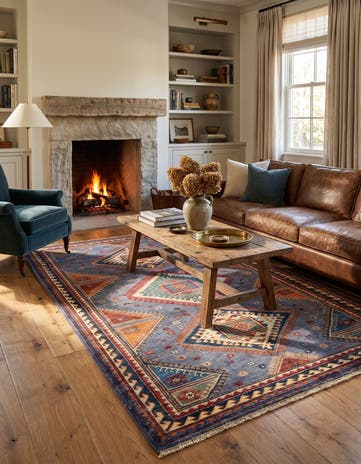 130cm x 190cm Hand Knotted Kazak Rug