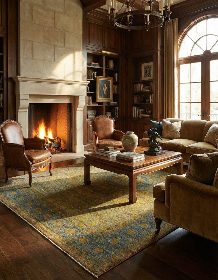 Detail image of 5' 6 x 7' 9 Hand Knotted Mamluk Ziegler Oriental Rug