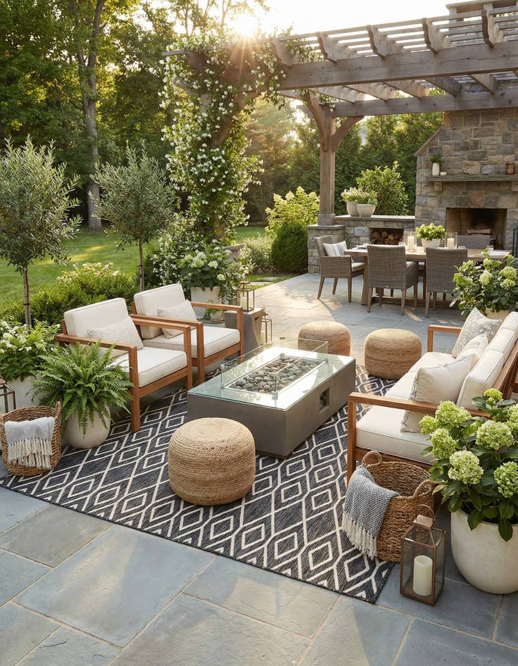 Detail image of 7' 10 x 10' Washable Jill Zarin Turks and Caicos Indoor / Outdoor Rug