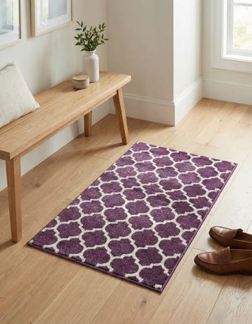 Purple Lattice Rug