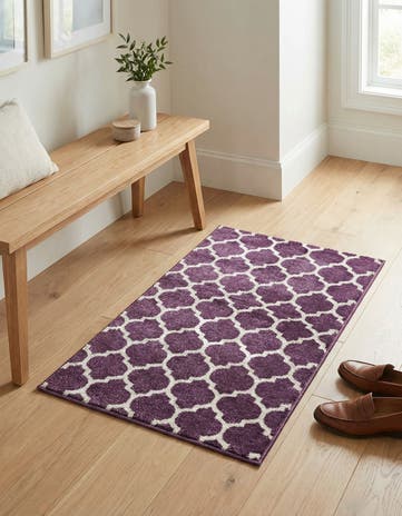 Purple Lattice Rug