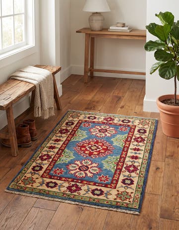 2' x 3' Hand Knotted Kazak Rug
