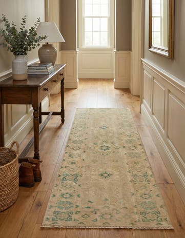 2' 2 x 5' 10 Hand Knotted Oushak Wool Runner Rug