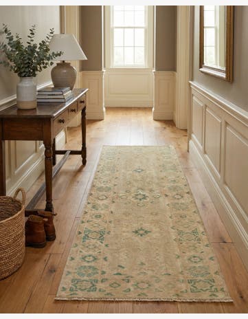 2' 2 x 5' 10 Hand Knotted Oushak Wool Runner Rug