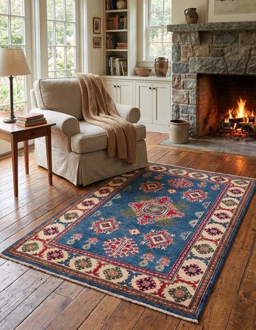 3' 1 x 4' 9 Hand Knotted Kazak Rug