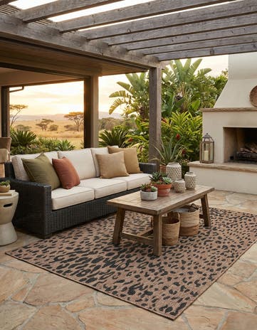 4' x 6' Easy-Clean Safari Indoor / Outdoor Rug