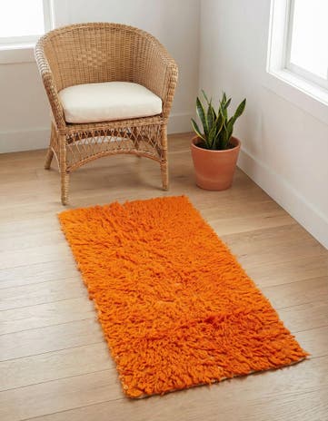 2' 3 x 4' 4 Hand Knotted Moroccan Wool Runner Rug