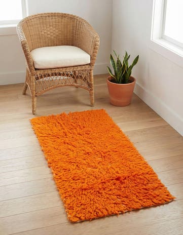 2' 3 x 4' 4 Hand Knotted Moroccan Wool Runner Rug