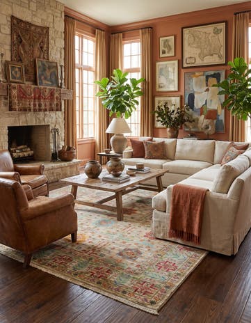 5' 8 x 8' 2 Hand Knotted Ariana Ziegler Rug