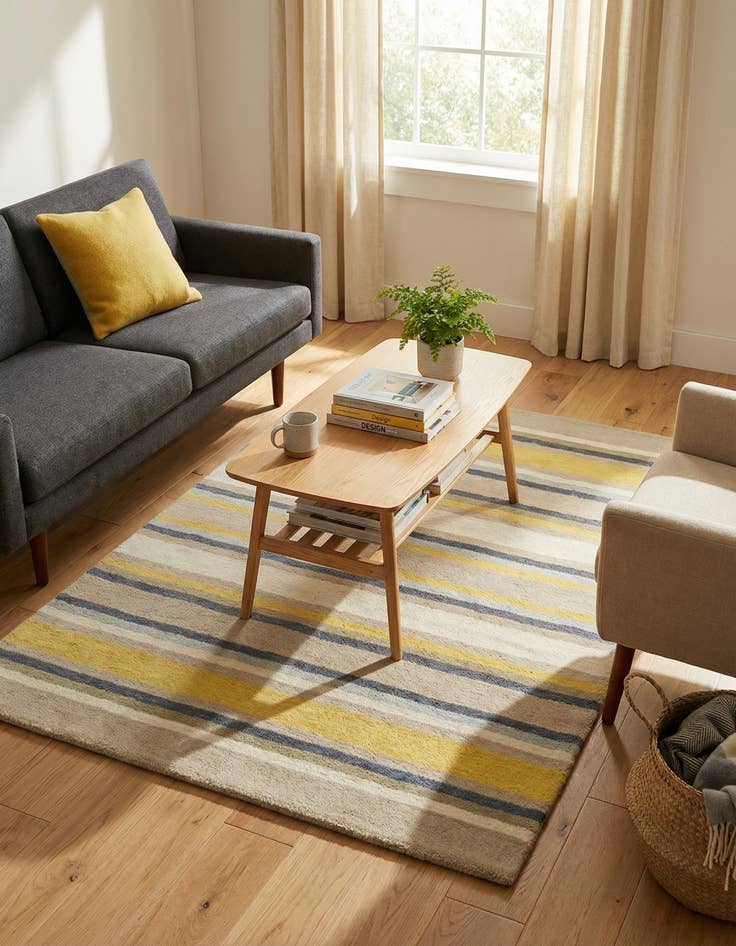 Detail image of 4' x 5' 7 Luna Wool Rug