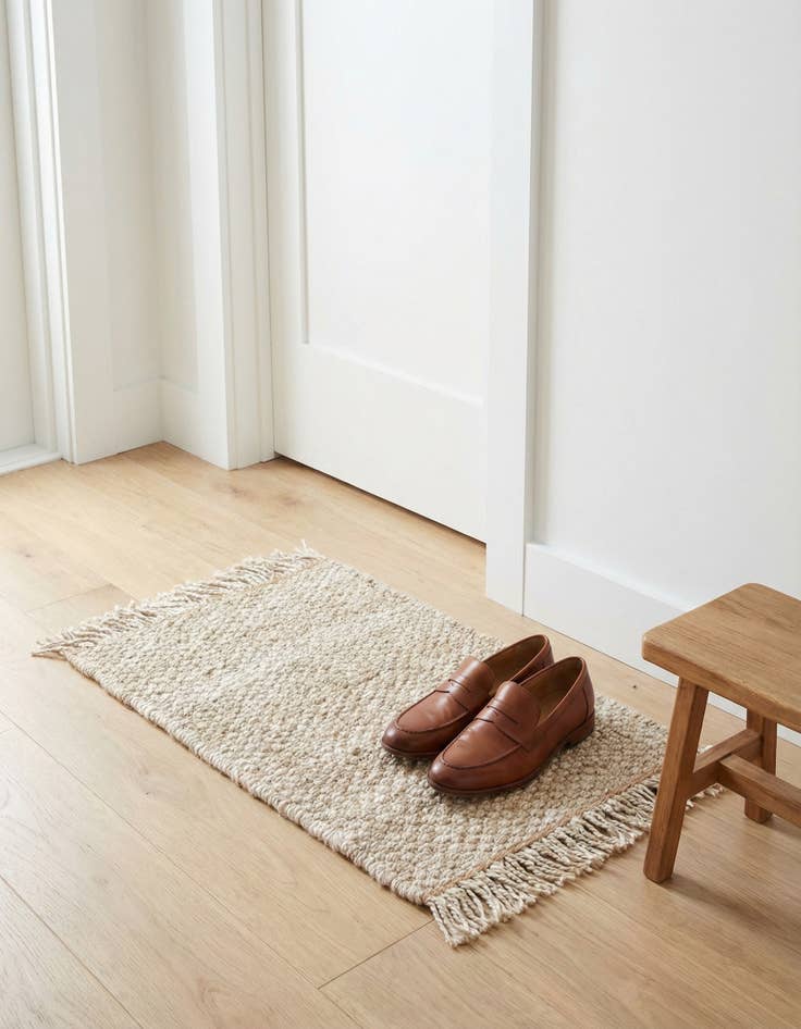 Detail image of 2' x 3' 1  Hand Woven Chunky Jute Rug