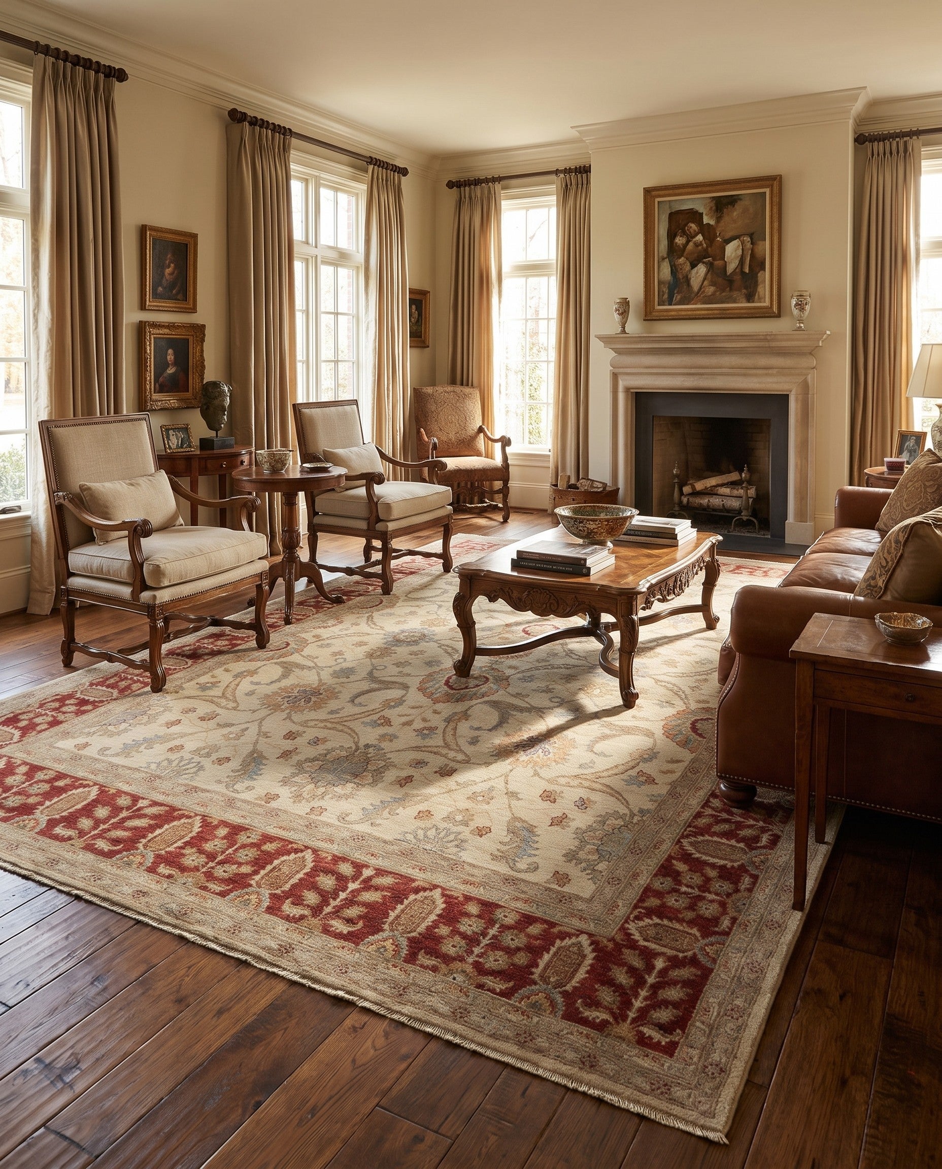 9' x 12' Hand Knotted Pershawar Ziegler Rug