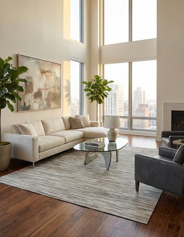 8' x 10' 2 Cowhide - Patchwork Rug